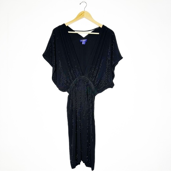 Jimmy Choo x H&M LIMITED EDITION Black Beaded Cocktail Dress Size 4 - Picture 2 of 10